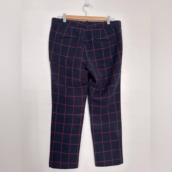 Navy Ann Taylor Checkered Pants - Picture 2 of 5